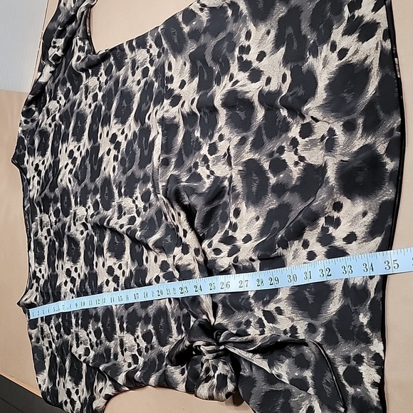 Zara Animal Print Shift Dress, Drop Waist with Side Tie.  Midi Length, Size M - Picture 8 of 12